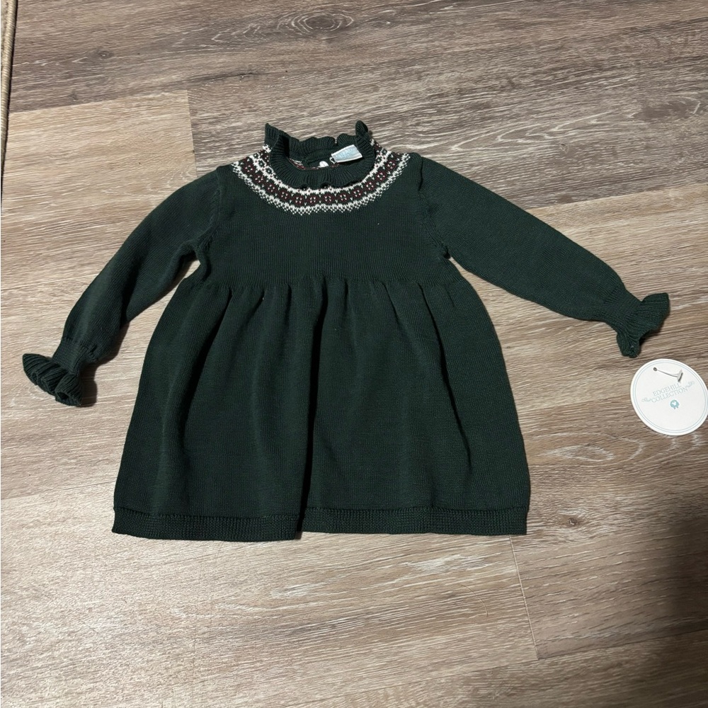 Edgehill Collection Dark Green Knit Dress